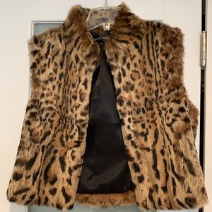 Adrienne Landau Faux Leopard Vest